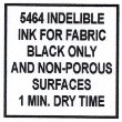 5464 INDELIBLE FOR FABRIC BLACK ONLY